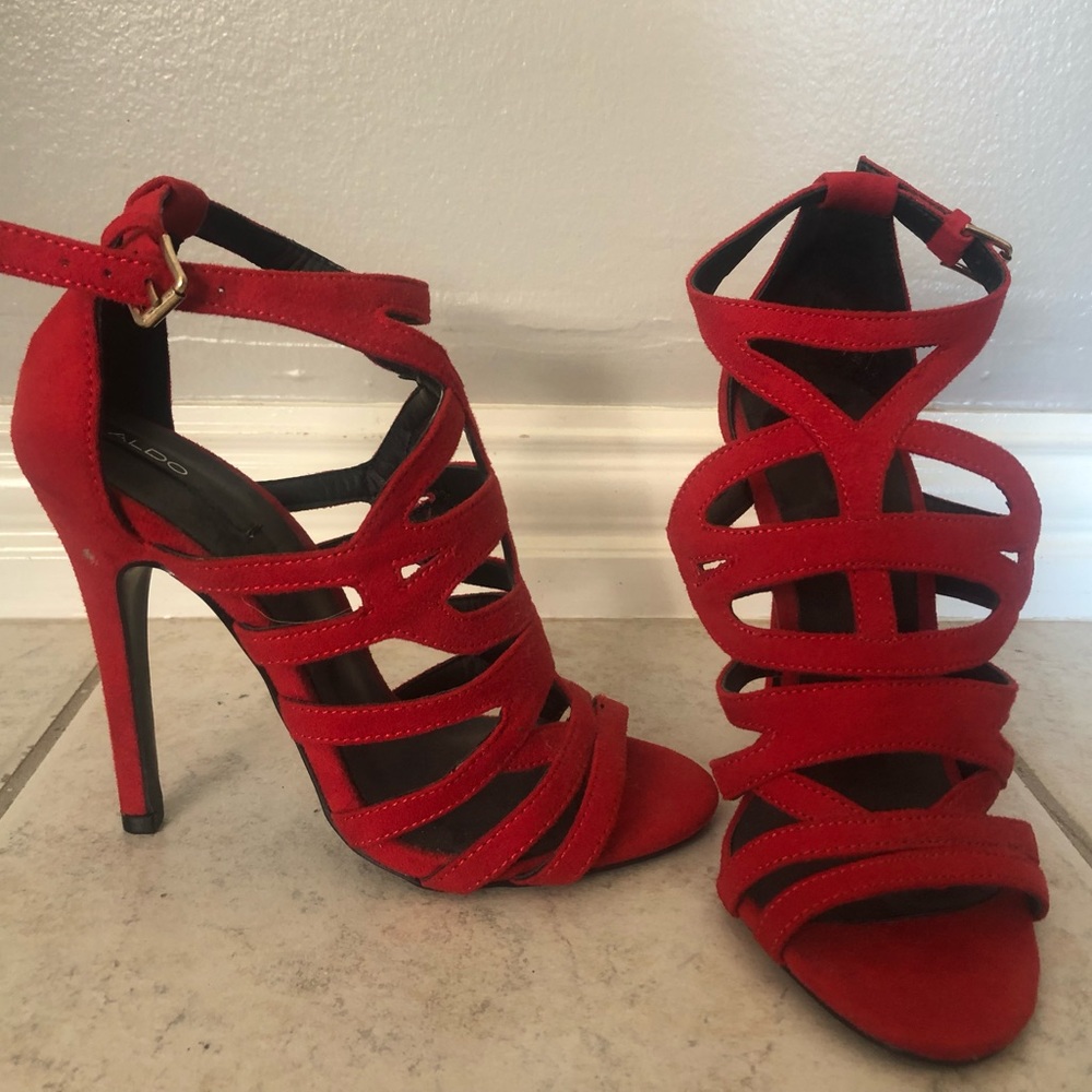 Red Aldo High Heels size 5